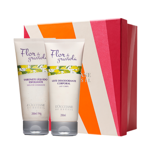 Presente Flor de Graviola: Sabonete Esfoliante e Leite Corporal